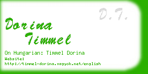 dorina timmel business card